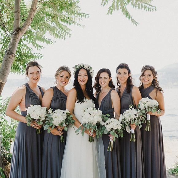 LULUS TRICKS OF THE TRADE DARK GREY MAXI DRESS - Picture 2 of 2